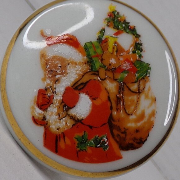 Reutter Santa Claus Porcelain 3 Bottle Stopper Cork Closure W Germany - Picture 3 of 15